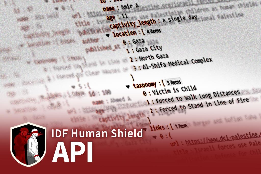 Screen capture of the API page showing the data in json format.